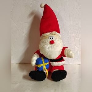 Trendmasters Santa Nylon Plush Vintage 1992 Christmas Present 13"